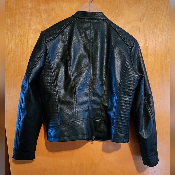 Faux Leather BLACK Moto Jacket - Picture 4 of 6